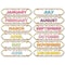 Ashley Productions Magnetic Die-Cut Timesavers/Labels, Confetti Months of the Year, PK6 19008 - alternate 2